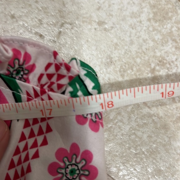 A3). CHARTER CLUB Pineapple Sleeveless Ruffle Pink Green size Petite - Picture 8 of 10